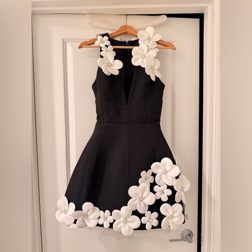 NWOT BRONX AND BANCO Estelle Black and White Mini Dress - Picture 4 of 16